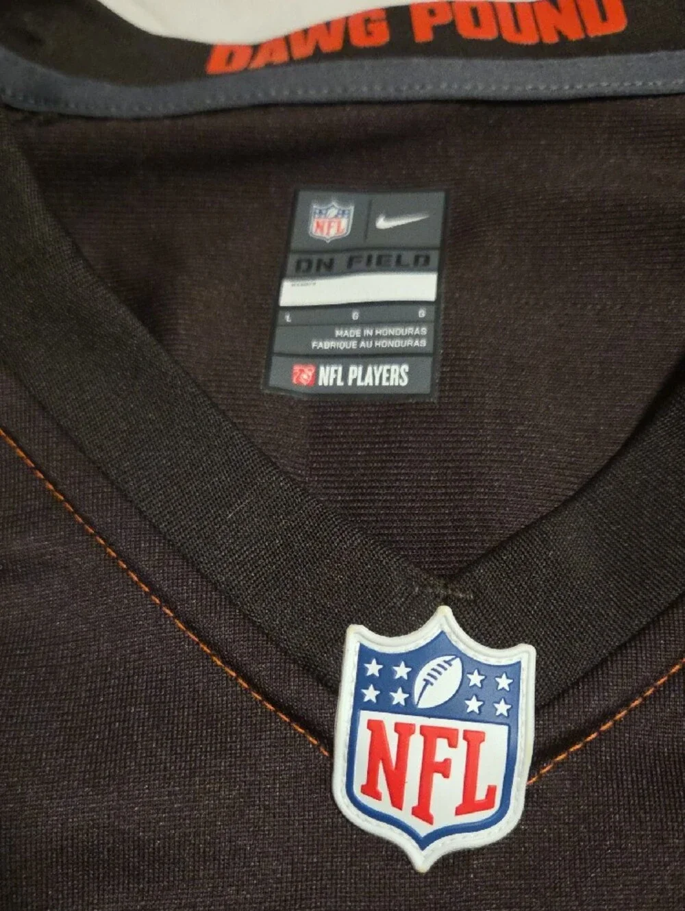 Nike Cleveland Black and Orange #13 Football Jersey- Womens L